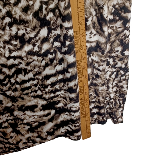 A.N.A Brown Black Cream Print Pull On Maxi Skirt Petite Large - Picture 6 of 6